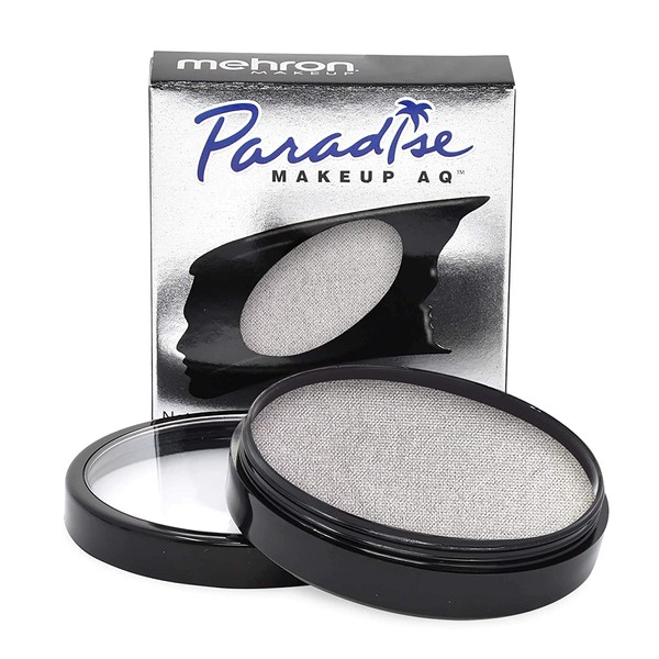Mehron Makeup Paradise Makeup AQ Face & Body Paint (1.4 oz) (Brillant Silver Argente)
