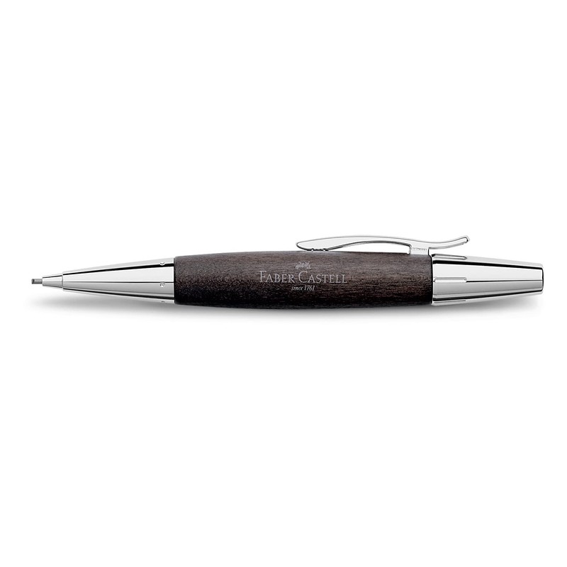 FABER CASTELL E-MOTION PENCIL CHROME/WOOD BLACK