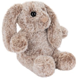 BRUBAKER Bunny Soft Toy With Floppy Ears - 7.1 Inches (18 cm) Plush Bunny for Kids - Soft Toy Soft Bunny - Plush Toy Grey Brown