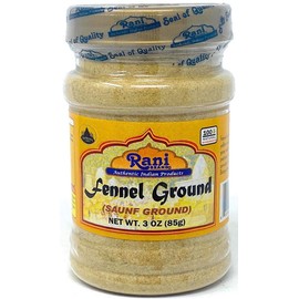 Rani Fennel Ground (Saunf) Powder Spice 3oz (85g) All Natural ~ Gluten Friendly | NON-GMO | Vegan | Indian Origin