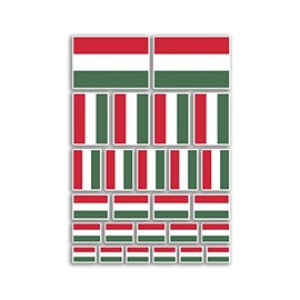 A4 Sticker Sheet Hungary Flags Vinyl Stickers - Hungarian Country Europe World National Flag Vacation Travel Holiday Car Aesthetic #80040