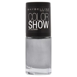 Maybelline ColorShow Nagellack, Nr. 107 Watery Waste, bringt die Laufsteg-Trends aus New York auf die Nägel, in schimmerndem silbergrau, 7 ml