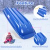 Sled,Classical Plastics Snow Sled for Kid and Adult with Handles