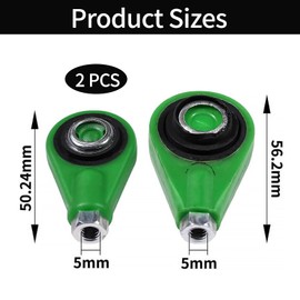 KOOLEVER 1 Pair Gear Cable Linkage Ends Pair Bush Repair for Fiat 500 Ford Ka 2007 Onwards, Manual Gear Selector Cable Gear Linkage Repair Kit (Green)