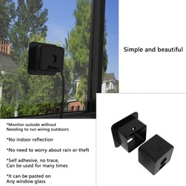 Teccle Black Window Mount for Blink Mini, Through Window Use Blink Mini Camera, Turn Your Blink Mini Camera into a Window Security Cam for Indoor Outdoor Monitoring