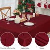 Yrendenge Red Linen Christmas Tablecloth, Water Resistant Tablecloth, Washable Wrinkle
