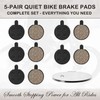 5 Pairs Bike Brake Pads, Low Noise Disc Brake Pads