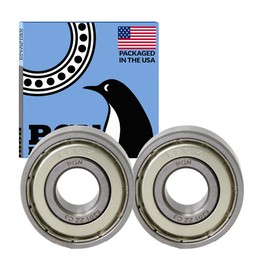 PGN (2 Pack) 6201-ZZ Bearing - Lubricated Chrome Steel Sealed Ball Bearing - 12x32x10mm Bearings with Metal Shield & High RPM Support
