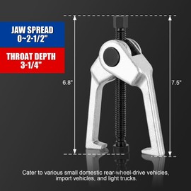 NYXOVA 5pcs Ball Joint Separator Pitman Arm Puller, Tie Rod End Tool Set for Front End Service, Splitter Removal Kit (Red)