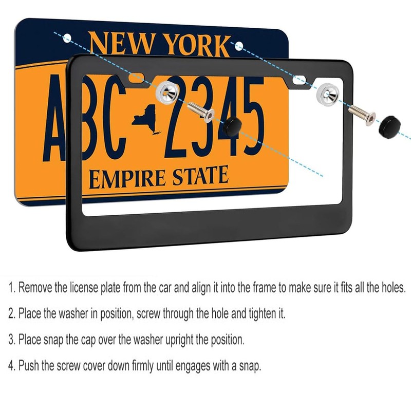 German Flag License Plate Frames Personalise Metal Funny Design Compatible