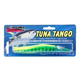 C&H, Tuna Tango Lure, Dolphin Skirt, 1.75 oz / 49.6 g Head, 5.75 in / 14.6 cm