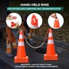 YITAHOME Traffic Cones 28 Inch (6 Pack), with 16.4FT Chain