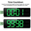 AnExer 13'' Digital Wall Clock Large Display, Big LED/Dual Alarm/Auto