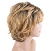 CGVG Ombre Blonde Wig Women's Short Curly Wavy Wig Women