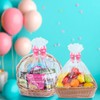 Petutu 12 Packs Large Cellophane Bags, 24"x30" Clear Basket Bags