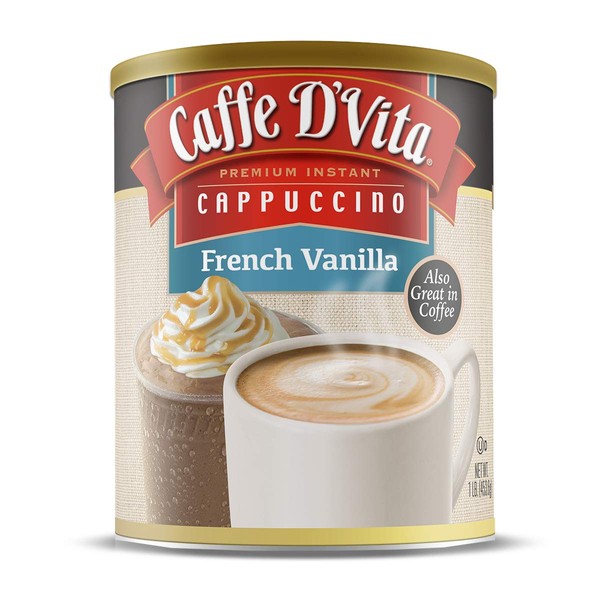 Caffe D'Vita French Vanilla Cappuccino, 16-Ounce Cans (Pack of 6)