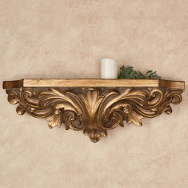 Touch of Class Astrella Wall Shelf Aged Gold