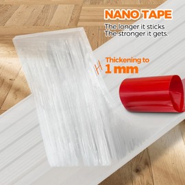 Holikme Door Draft Stopper Under Door Draft Blocker Insulator Door Sweep Weather Stripping Noise Stopper Strong Adhesive, Transparent