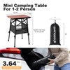 Odoland Folding Camping Table with Sturdy Storage Bag, Adjustable Height