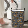 Gbuzozie Monster Trucks Excavator Tractor Round Laundry Hamper Storage Basket