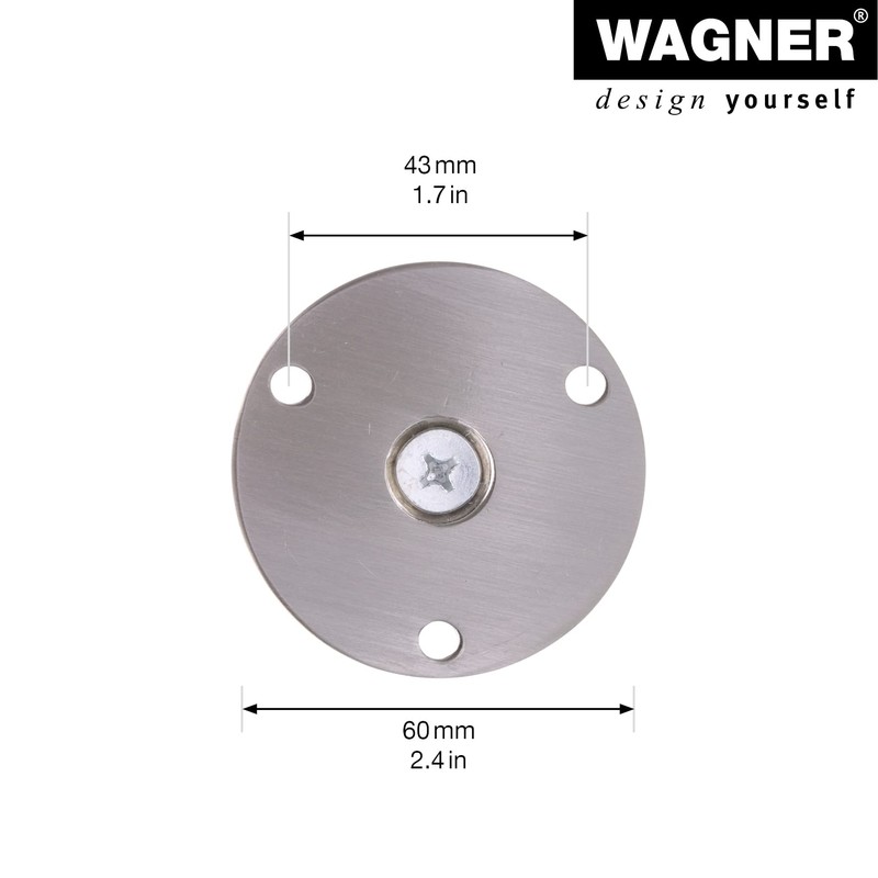 Wagner Nickel Matt Diameter 3.8/6 cm (H) 10-11.8 cm