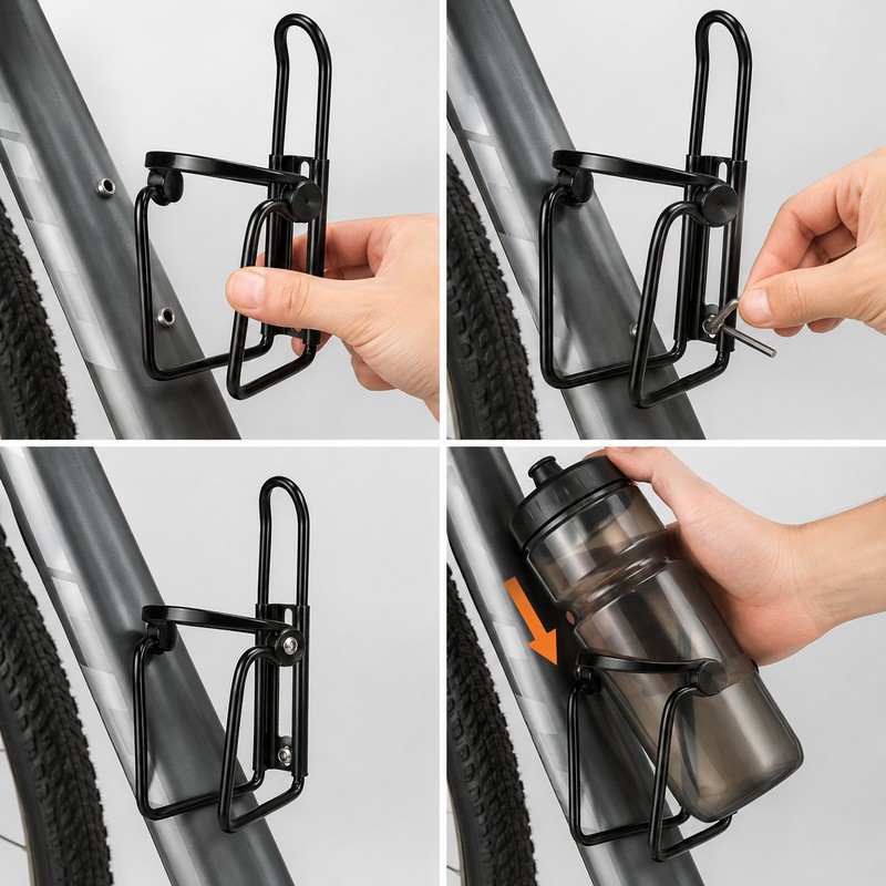 Bike Bottle Holder for Road and Mountain Bikes - Lightweight