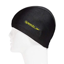 Speedo SD97C41 Swim Cap, Tricot Cap, Unisex, Black/Clear Green, Free