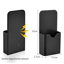 Magnetic Pen Holder, Magnetic Pen Holder, Magnetic Pen Holder, Magnetic Pen Holder for Refrigerator, Whiteboard, Black, Pack of 2