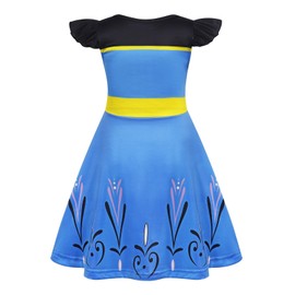 AmzBarley Elsa Dress Elsa Costume Kids Princess Dress Up for Girls Clothes Outfit Birthday Party Gifts 4-5 Years