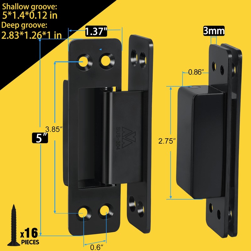 Hidden Door Hinge 5 Inch Hidden Hinges for Doors 2