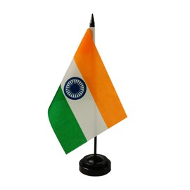 2 Pack Canada & Indian Desk Flag, 1 India Table Flag,1 Canadian Desk Flag,Indian Office Table Flag on Stand Base, Decorations for Offices, Families, Conference rooms