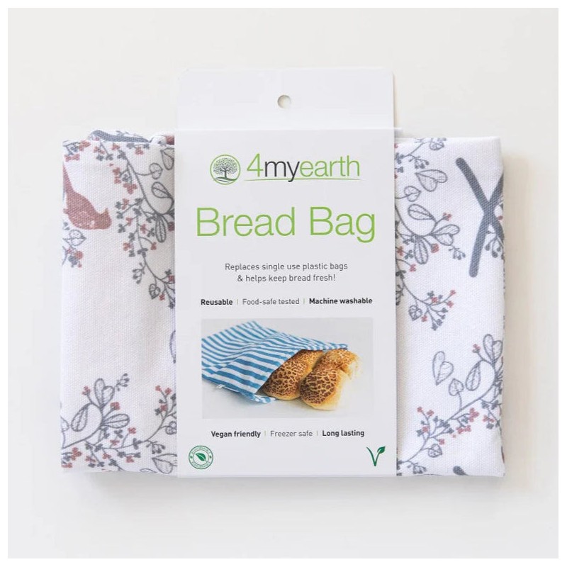 4MyEarth Reusable Cotton Bread Bag, Denim
