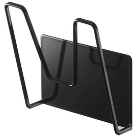 Yamazaki Industries 5141 Magnetic Pot Lid Holder, Black, Approx. W 5.3 x D 2.8 x H 5.5 inches (13.5 x 7 x 14 cm), Tower, Floating Storage, Easy Installation
