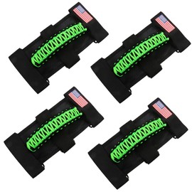 sukemichi Handles Grab Roll Bar Grab Handles for Jeep Wrangler Accessories TJ JK JL CJ YJ 2 Door 4 Door 1945-2023 Jeep Gladiator JT UTV ATV - Upgrade Metal Buckle, Green, 4 Pack