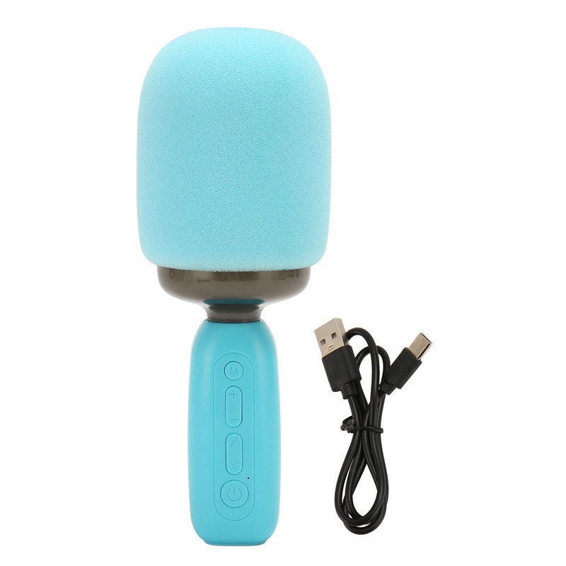Handheld Karaoke Mic with RGB Light Support Memory Card Portable