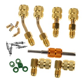 NOLITOY 1set Mini Split Adapter Kit Conversion Tool Hvac Systems Multi-model Compatibility Effortless Installation Includes Valve Core Remover User-friendly Design for Air Conditioning