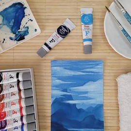 Pentel Arts Acuarelas, Colores Vívidos, Estuche con 12 Piezas, WFRS-12