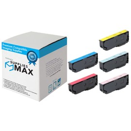 SuppliesMAX Remanufactured Replacement for Expression Photo XP-55/XP-750/XP-760/XP-850/XP-860/XP-950/XP-960/XP-970 High Yield Inkjet Combo Pack (C/M/Y/LC/LM) (NO. 277XL) (C13T242CMYLCLM-US)