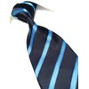 Towergem Extra Long Microfibre Tie Stripe Polyester XL Men's Necktie