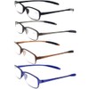 Mcoorn Anti Reflective Coating Reading Glasses(Flexible and Lightweight) Plastic Readers