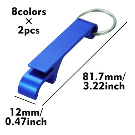 8 Pieces Bottle Opener Keychain,Bottle Opener Keychain,Mini Bottle Opener Keys,Daily Use and Gift,Aluminum Alloy