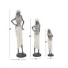 Deco 79 Polystone Woman Handmade Decorative Sculpture Standing African Home