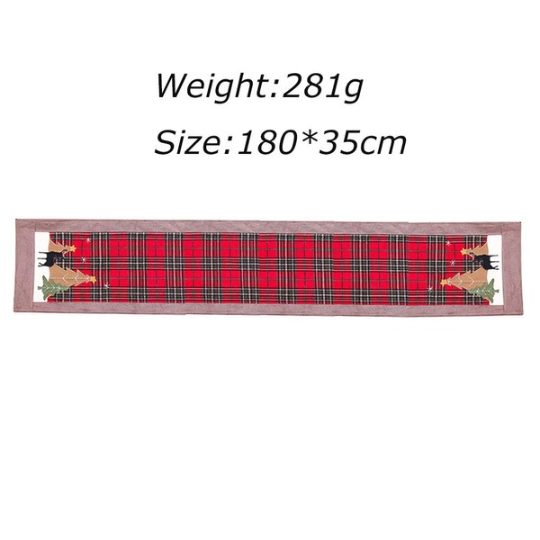ERSTUME Christmas Table Runners with 4 Placemats Table Decorations Embroidered
