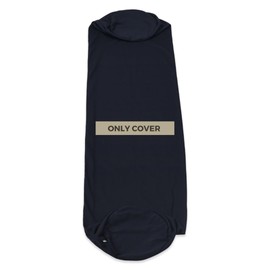 Pillowable - Case ONLY - Black 48x8 Jersey Cotton - Round Body Pillow Cover - Full Zipper Closure - Ultra Soft Organic Pillowcase - Round Bolster Roll Body Pillowcase