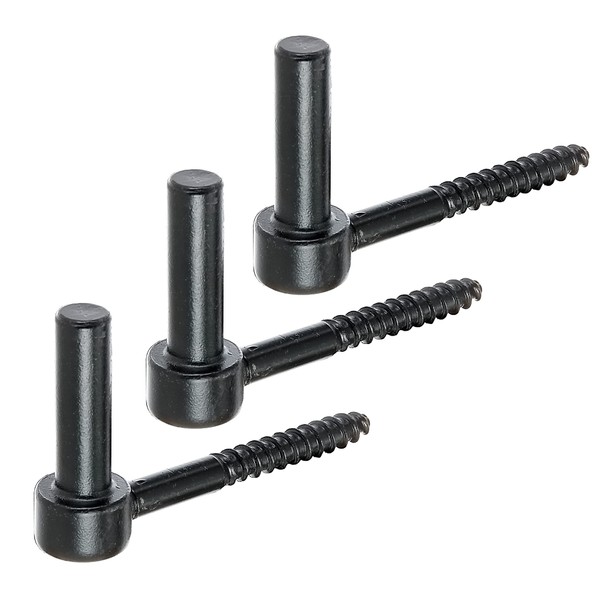 Alberts 306434 Screw-In Brackets J Hook with Cut Thread Black