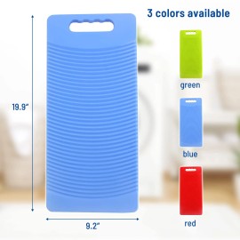 Mzd Plastic Rectangle Washboard Washing Clothes Board 50cm Long green