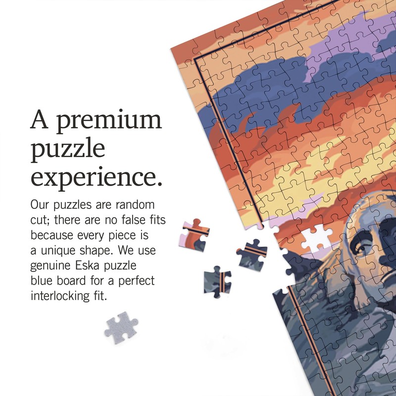 Lantern Press 1000 Piece Jigsaw Puzzle, Mount Rushmore National Memorial,