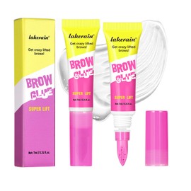 Super Lift Eyebrow Glue – Clear Brow Gel for Fluffy & Laminated Brows, Long-Lasting Strong Hold Transparent Brow Setting Gel for Natural Look – 7ml (# 2PCS)