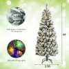 BestComfort 6 FT Flocked Christmas Tree, Artificial Decoration Tree with