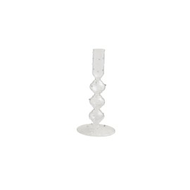 Mud Pie Med Dotted Glass Candlestick; 7" X 3 1/2" Dia